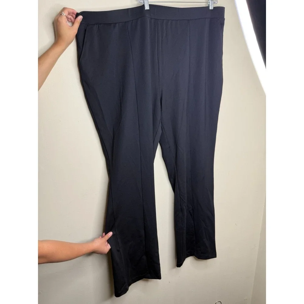 ISAAC MIZRAHI LIVE! NEW Pull On Stretch Pintuck Black Size 3XT #57M - Picture 4 of 8